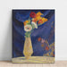 Reproductie van het schilderij Anemonenvaas op blauwe achtergrond - Henri Lebasque