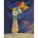 Reproductie van het schilderij Anemonenvaas op blauwe achtergrond - Henri Lebasque
