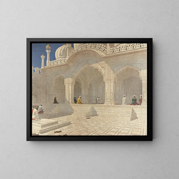 van de Moskee van de Parel in Delhi - Vasily Vereshchagin — ingelijst kunstwerk aan de muur