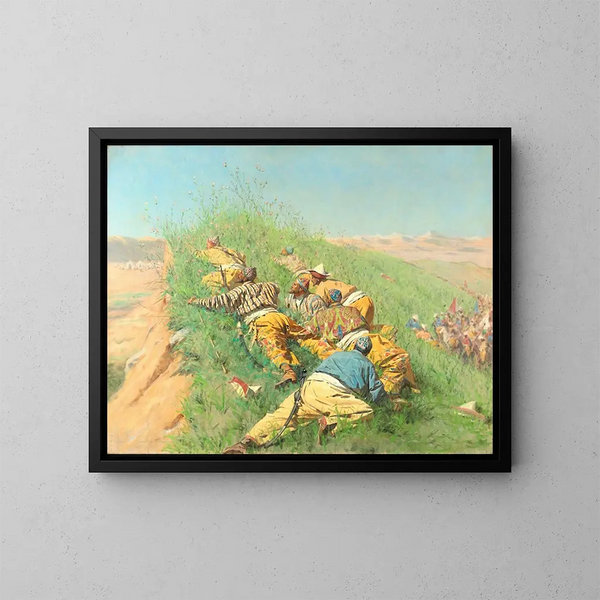 Spionage - Vasily Vereshchagin — ingelijst kunstwerk aan de muur
