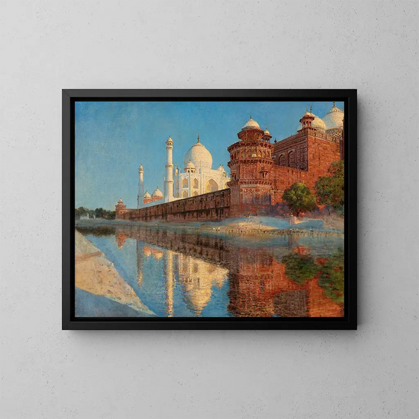 Le Taj Mahal bij schemering - Vasily Vereshchagin — ingelijst kunstwerk aan de muur