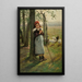 La Petite Gardienne d'oies - Václav Brožík — ingelijst kunstwerk aan de muur