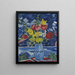 Flower Still Life Painting in a Vase - Václav Špála — framed artwork on a wall