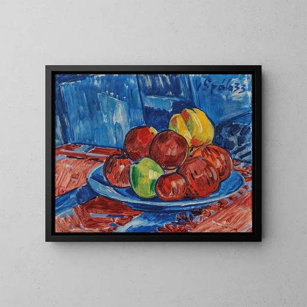 Natuurstudie met fruit - Václav Špála — ingelijst kunstwerk aan de muur