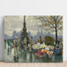 Reproductie van het schilderij Vendeuses de fleurs au pont de la reine Louise à Copenhague - Paul Fischer