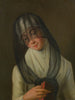 Portret van een bedekte dame - Venetiaanse school — weergave van het kunstwerk