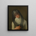 Portret van een bedekte dame - Venetiaanse school — ingelijst kunstwerk aan de muur