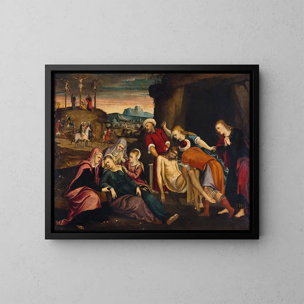 De kruisafname van Christus - Venetiaanse school — ingelijst kunstwerk aan de muur