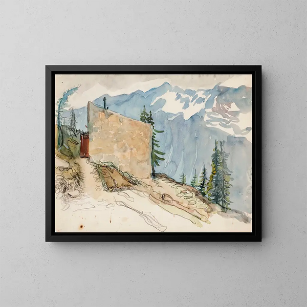 Landschap van Tirol - Venny Soldan-Brofeldt — ingelijst kunstwerk aan de muur