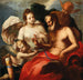 Venus en Cupido, Jupiter en Mercuur - Venetië school — weergave van het kunstwerk