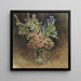 van een glazen schilderij met bloemen uit de Alpen - Rudolf von Alt — ingelijst kunstwerk aan de muur