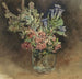 van een glazen schilderij met bloemen uit de Alpen - Rudolf von Alt — weergave van het kunstwerk