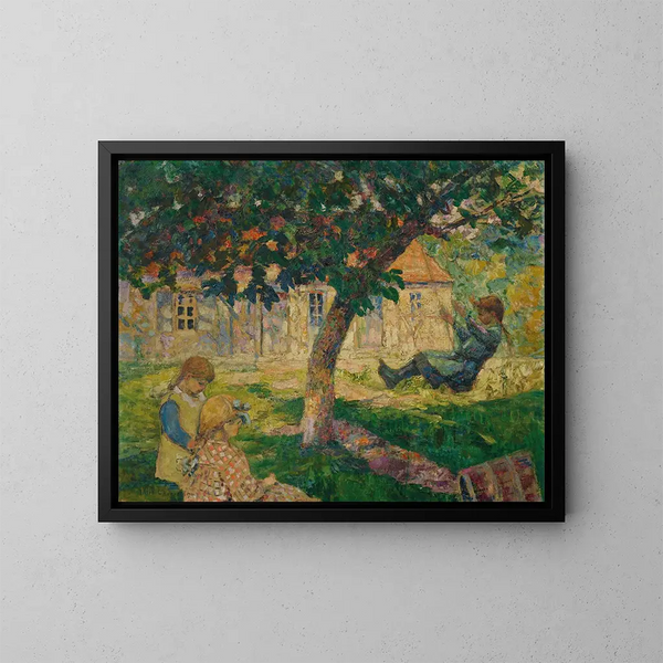 Ferme en Normandië - Victor Charreton — ingelijst kunstwerk aan de muur