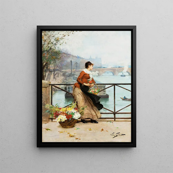 Victor Gabriel Gilbert - The Flower Vendor On The Pont Des Arts Paris.webp