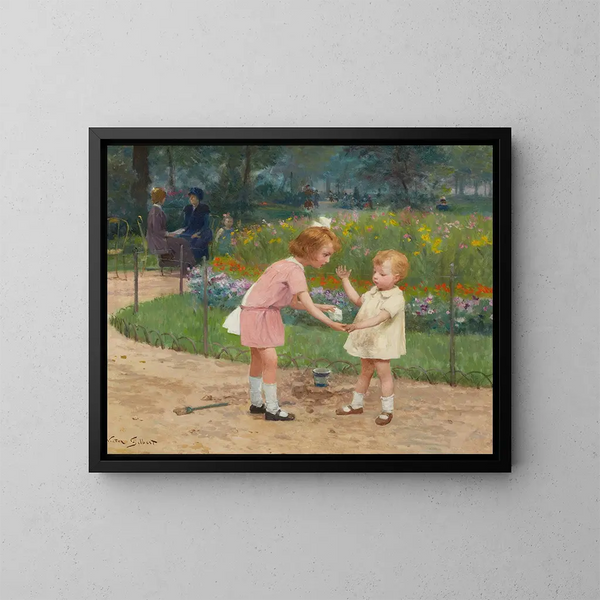 De tuinen van Luxemburg - Victor Gabriel Gilbert — ingelijst kunstwerk aan de muur