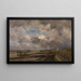 Regenachtig weer in Nieuport - Victor Gilsoul — ingelijst kunstwerk aan de muur