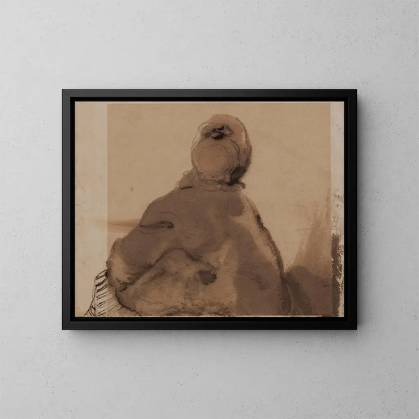 Vrouw van achteren - Victor Hugo — ingelijst kunstwerk aan de muur
