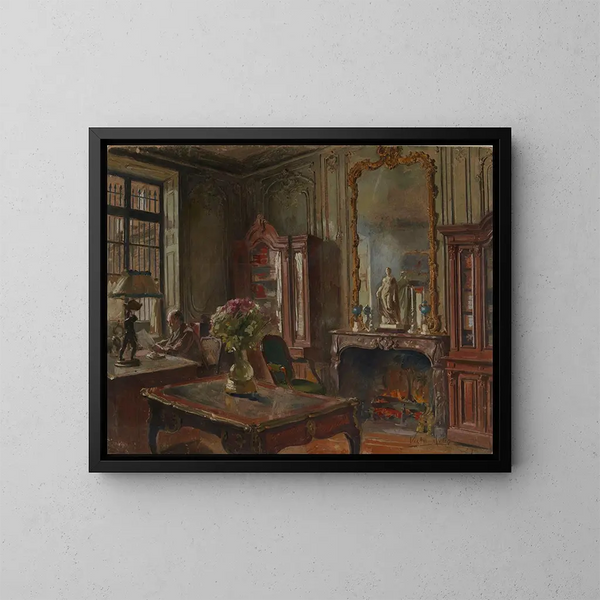 Salon du 13 quai de Conti, M. Pigoreau - Victor Marec — ingelijst kunstwerk aan de muur