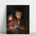 Reproductie van het schilderij van een oude vrouw en een jongen met kaarsen - Peter Paul Rubens