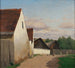 Oude huizen in Gaudenzdorf - Ferdinand Brunner — weergave van het kunstwerk