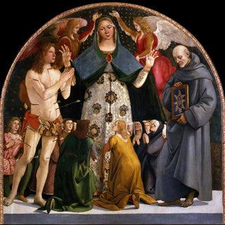 Vierge de Miséricorde et Saints Sébastien et Bernardino de Sienne - Luca Signorelli