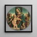 Vierge en Kind met Johannes de Doper en engelen - Pietro del Donzello — ingelijst kunstwerk aan de muur