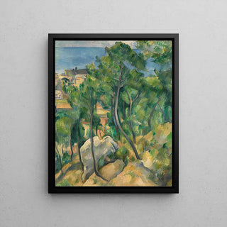 Zicht op zee L'Estaque van Paul Cézanne