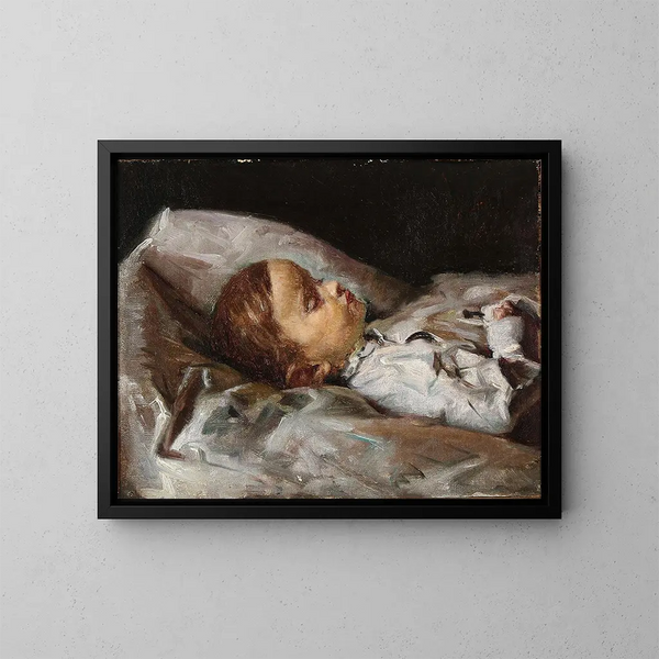 L'enfant mort - Viggo Johansen — ingelijst kunstwerk aan de muur