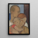 Familie Schilderij - Viktor Kiss — ingelijst kunstwerk aan de muur