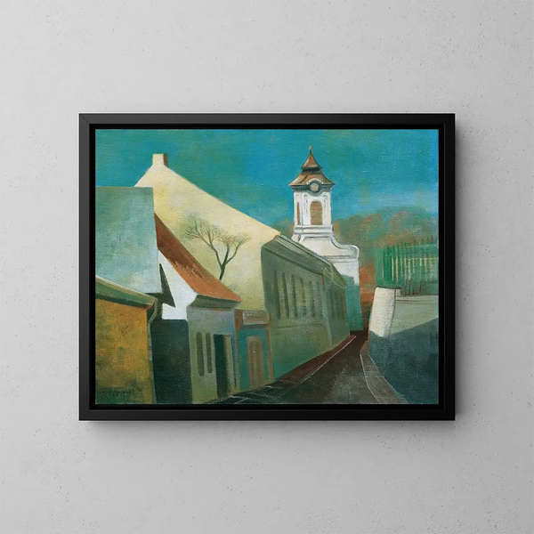 Straat in Ptzleinsdorf - Viktor Planckh — ingelijst kunstwerk aan de muur