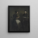 Avond in de woonkamer: De moeder en de echtgenote van de kunstenaar - Vilhelm Hammershøi — ingelijst kunstwerk aan de muur