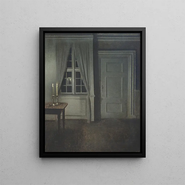 Vilhelm Hammershi - Interior With Two Candles.webp