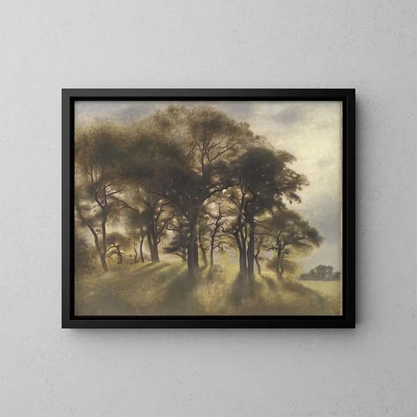 van Jægersborg hertenkamp, nabij Fortunen, in het noorden van Kopenhagen - Vilhelm Hammershøi — ingelijst kunstwerk aan de muur