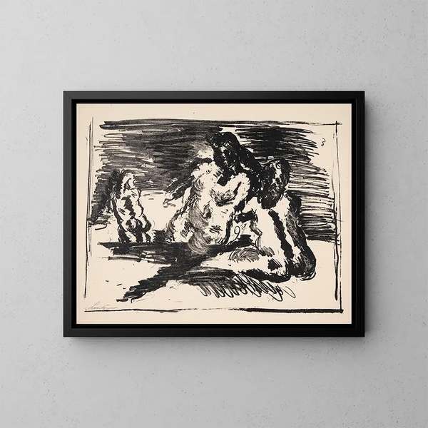 Groep figuren - Vilhelm Lundstrøm — ingelijst kunstwerk aan de muur