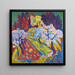 Villa Loverciana with flowering trees - Hermann Scherer — framed artwork on a wall