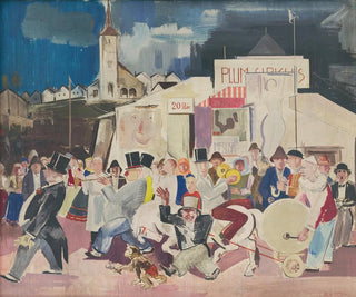 Cirque - Vilmos Aba-Novák — weergave van het kunstwerk