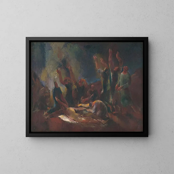 Smanie - Vilmos Aba-Novák — ingelijst kunstwerk aan de muur