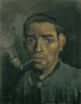 Hoofd van een man - Vincent van Gogh — weergave van het kunstwerk