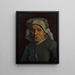 Hoofd van een vrouw 2 - Vincent van Gogh — ingelijst kunstwerk aan de muur