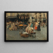 Een markt scène in Napels - Vincenzo Caprile — ingelijst kunstwerk aan de muur