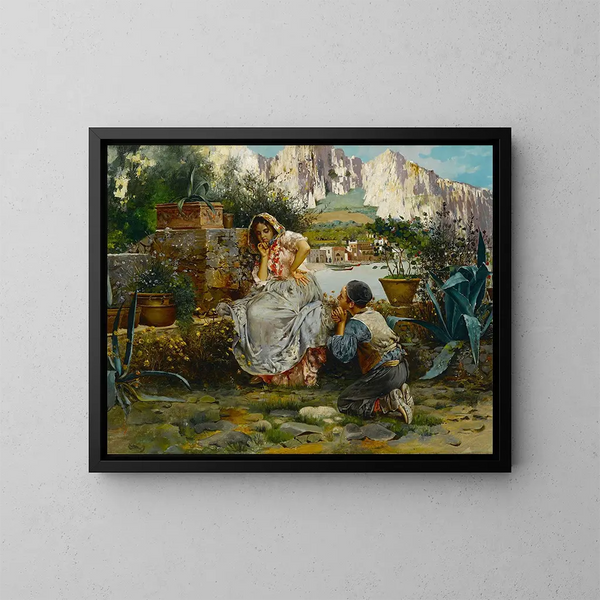 L'amoureux rejeté - Vincenzo Irolli — ingelijst kunstwerk aan de muur