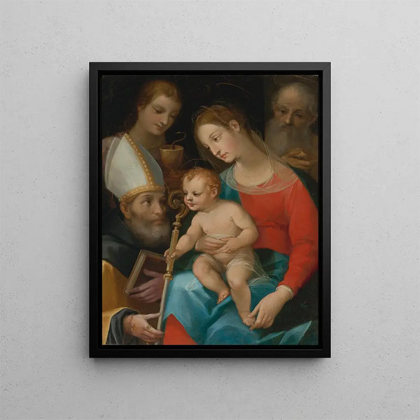 Vincenzo Rustici - Madonna And Child With Saints Augustine John The Evangelist And Joseph.webp
