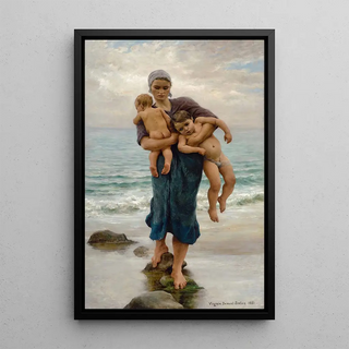 Virginie DemontBreton - Fishermans wife coming to bath her Children.webp