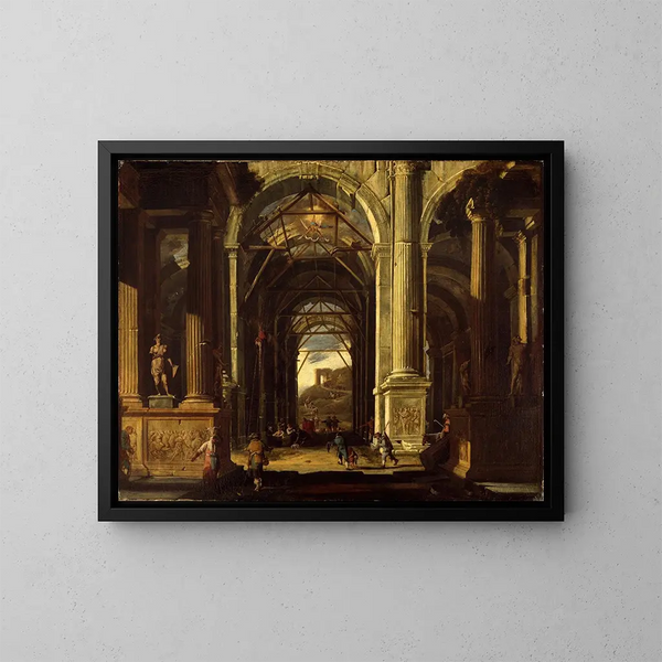 L'Adoration des bergers - Viviano Codazzi — ingelijst kunstwerk aan de muur