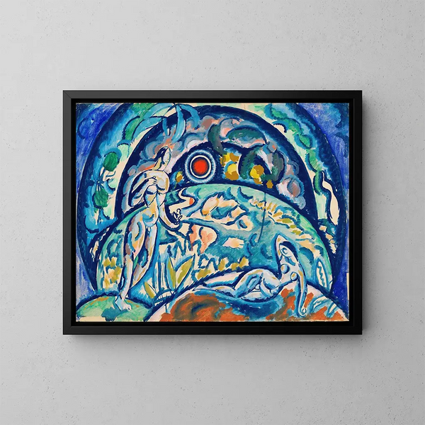 Adam en Eva - Vladimir Baranov-Rossiné — ingelijst kunstwerk aan de muur