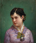 Portrait painting of Julia Dunphy Piercy - Vlaho Bukovac — artwork view
