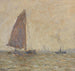 Zeilboot en boot op de Elbe - Henning Edens — weergave van het kunstwerk