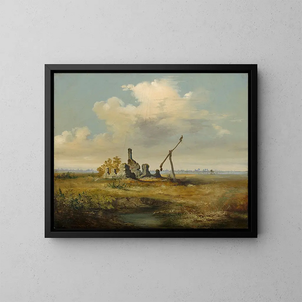 Ruïnes van Csrda - Vojtech Klimkovič — ingelijst kunstwerk aan de muur