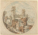 Reisigers tussen Romeinse ruïnes - Pieter Stevens — weergave van het kunstwerk