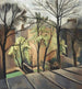 Achteraanzicht van het huis in Hampstead - Bernard Meninsky — weergave van het kunstwerk